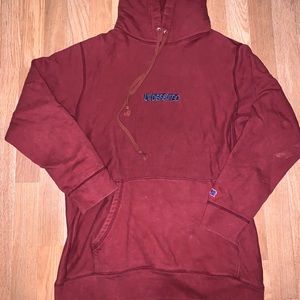 Undefeated Burgundy Embroidered Hoodie Size XL